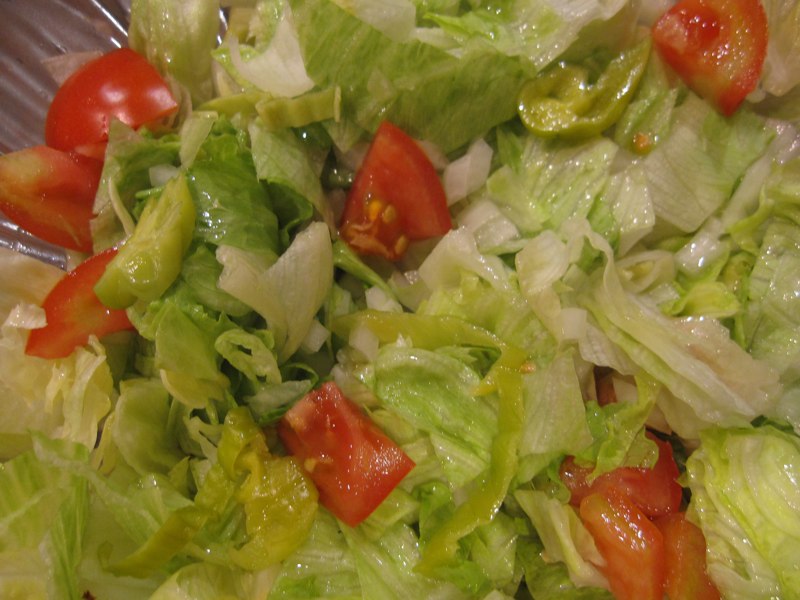 Рецепт с фото: Овощной салат с острой заправкой.